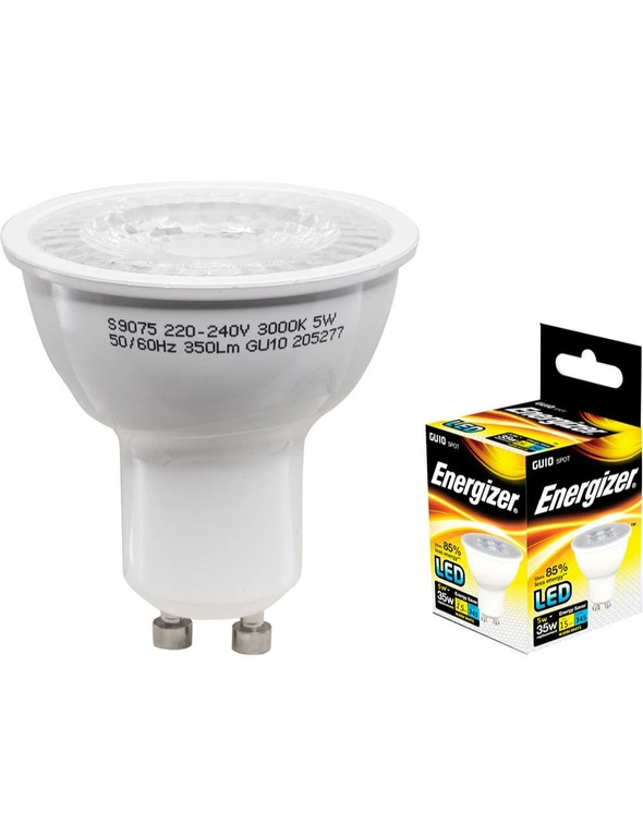 Energizer LED GU10 5W Warm Downlight Bulb, hi-res image number null