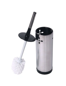 Sabco 40cm Stainless Steel Toilet Brush w/ Holder Set Bathroom Cleaner Silver