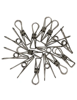 30pc Sabco 11cm Stainless Steel Clothes Pegs Laundry Hanging Pins/Clips SIL