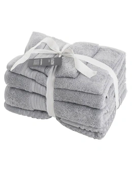 5pc Sheraton Luxury Egyptian Towel Pack Dove Grey