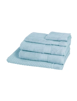 5pc Sheraton Luxury Egyptian Towel Pack Porcelain Blue