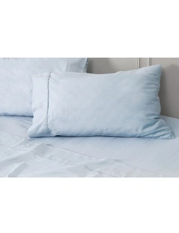 Tontine King Bed Fitted Sheet Set 300TC Australian Cotton Powder Blue