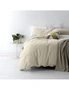 Park Avenue European King Bed Home Quilt Cover Set Vintage Washed Cotton Stone, hi-res