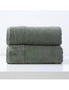 2pc Renee Taylor Aireys Bath Sheet/Towel 160cm Zero Twist Cotton 650 GSM Agave, hi-res