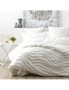 Cloud Linen Wave Pillowcase Cotton Chenille Vintage Washed Tufted Euro White, hi-res