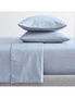 Renee Taylor Long Single Sheet/Pillowcases Set 300TC Organic Cotton Baby Blue, hi-res