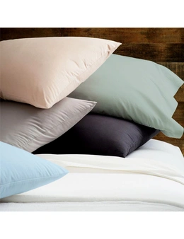 Renee Taylor Long Single Sheet/Pillowcases Set 300TC Organic Cotton Baby Blue