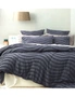 Cloud Linen Wave King Bed Quilt Cover Cotton Chenille Vintage Washed Tufted Blue, hi-res