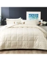 Ddecor Home Checks King Bed Comforter Set 500TC Cotton Jacquard Bedding Ivory, hi-res