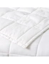 Ddecor Home Checks Super King Bed Comforter Set 500TC Cotton Jacquard White, hi-res