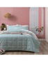 Ddecor Home Sofia Queen Bed Comforter Set 500TC Soft Cotton Jacquard Bedding Sky, hi-res