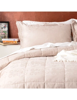 Ddecor Home Paisley Queen Bed Comforter Set 500TC Cotton Jacquard Bedding Silver