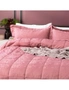 Ddecor Home Paisley King Bed Comforter Set 500TC Cotton Jacquard Bedding Rose, hi-res