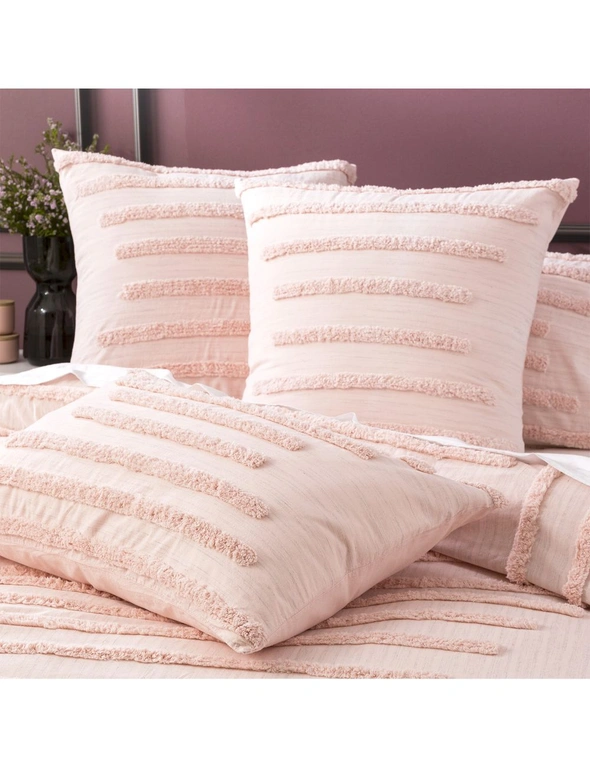 Renee Taylor Classic Queen Bed Quilt Cover Cotton Vintage Washed Tufted Blush, hi-res image number null