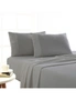 Park Avenue Mega Queen Bed Flannelette Fitted Sheet Set 175GSM Egypt Cotton Ash, hi-res