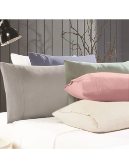 Park Avenue Mega Queen Bed Flannelette Fitted Sheet Set 175GSM Egypt Cotton Ash