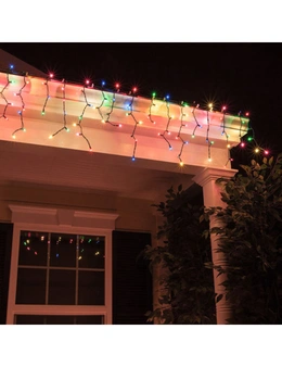 LENOXX Colour XMAS/Christmas Solar Curtain LED Lights 4M