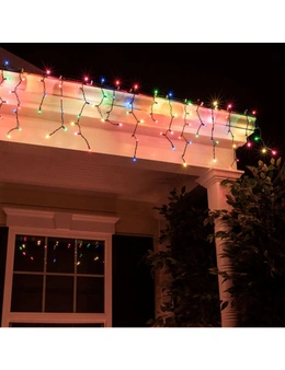 LENOXX Colour XMAS/Christmas Solar Curtain LED Lights 4M