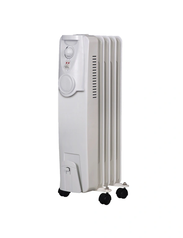 Sunair 5 Fin Oil Heater w/ Thermostat 1000W Home Heat/Heating Portable, hi-res image number null