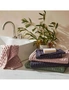 Pilbeam Living Organic Cotton Waffle Hand Towel & Face Washer Cloth Set Ink, hi-res