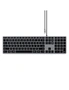 Satechi Slim W3 Wired Backlit Keyboard (Space Grey), hi-res