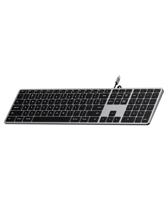 Satechi Slim W3 Wired Backlit Keyboard (Space Grey), hi-res image number null