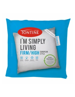 Tontine 65x65cm Simply Living European Cotton Square Pillow Firm High Profile WT