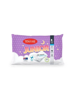 Tontine 46x72cm Junior 6-10yrs Kids/Children Soft Cotton Pillow Low Profile WHT