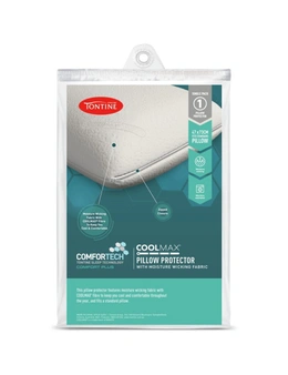 Tontine 46x72cm Comfortech Coolmax Cotton Pillow Protector Home Bedding White