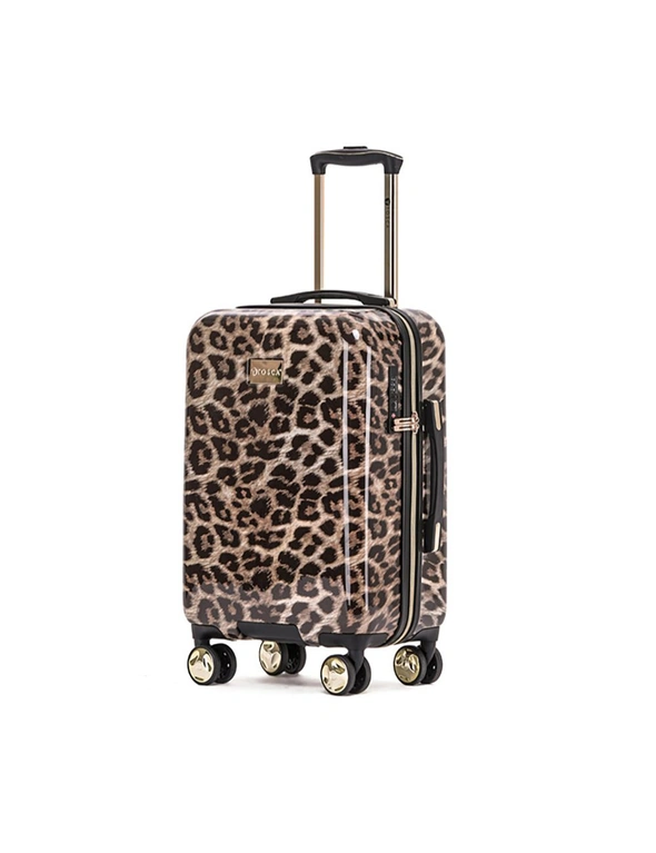 Tosca Leopard Print 20" Cabin Trolley Luggage Travel Suitcase 50x34x23cm, hi-res image number null