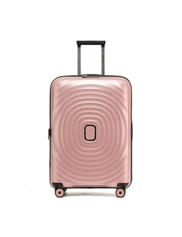Tosca Eclipse 25" Checked Trolley Travel Lightweight Suitcase 67x45cm Rose Gold