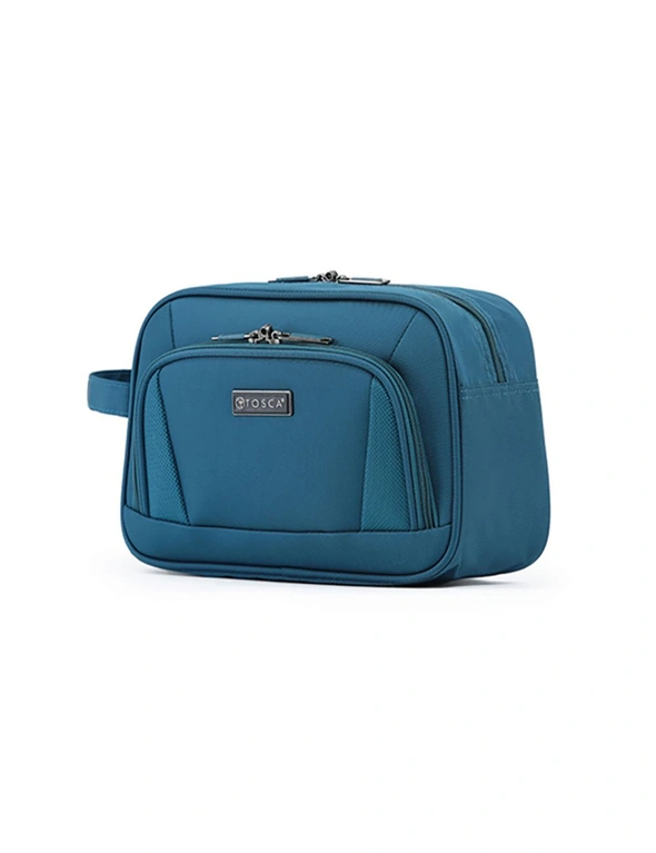 Tosca Oakmont Wet Pack Ballistic Fabric Travel Toiletry/Grooming Bag - Teal, hi-res image number null