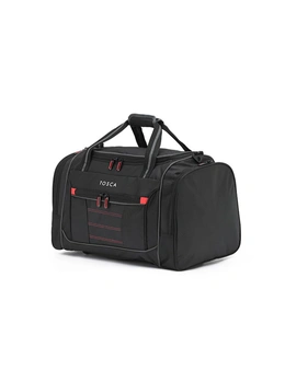 Tosca Small Duffle/Weekender Multi Purpose Tote Bag 30x48x30cm - Black/Red