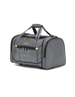 Tosca Small Duffle/Weekender Multi Purpose Tote Bag 30x48x30cm - Grey/Lime