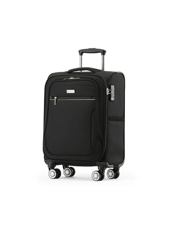 Tosca Transporter TSA Lock 20" Cabin Trolley Luggage Suitcase 53x37x22cm Black, hi-res image number null