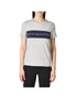 Tommy Hilfiger Size M Womens Short Sleeve Sports Tee w/Colour Block Print Grey, hi-res