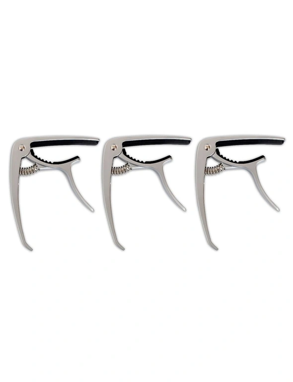 3x Tribute Quick Release Guitar Capo Clamp Tool Accessory Metal w/ Steel Spring, hi-res image number null