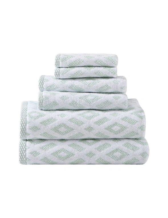 6pc Tommy Bahama Bimini Cotton Face Washer Bath/Hand Towel Set Coconut Whirlpool, hi-res image number null