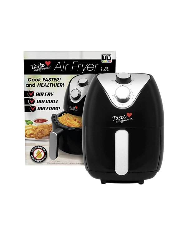Taste the Difference Electric Air Fryer Cooker w/Grill Tray/Non Stick 1000W 1.8L, hi-res image number null
