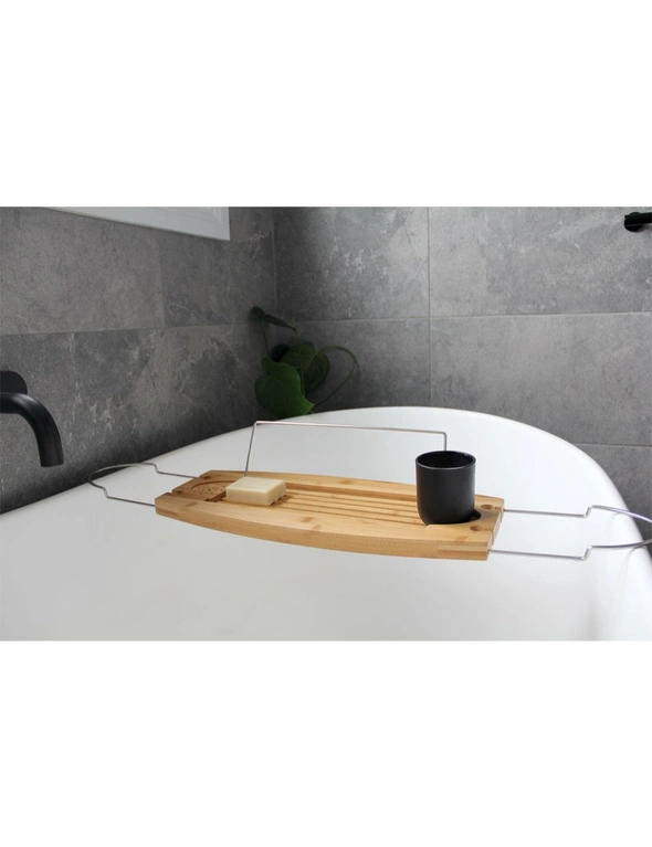 Umbra Tranquil Hanging Bathtub Caddy/Storage w/Built In Hook Natural 49x20.5x2cm, hi-res image number null