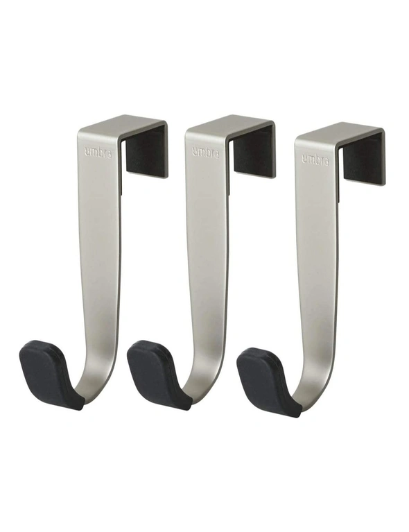 3pc Umbra Schnook Over The Cabinet Utility Hanging Home Hook Set 8x5x2cm, hi-res image number null