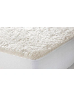 Jason Queen Bed Reversible Fitted Underlays Australian Wool 300GSM 152x203cm WHT