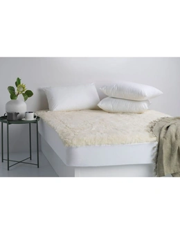 Jason King Bed Washable Reversible Underlay/Topper Australia Wool Bedding 550GSM