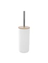 2x Box Sweden Bano Toilet Brush/Holder Bamboo Top 10.5x10.5x35cm Cleaner White, hi-res