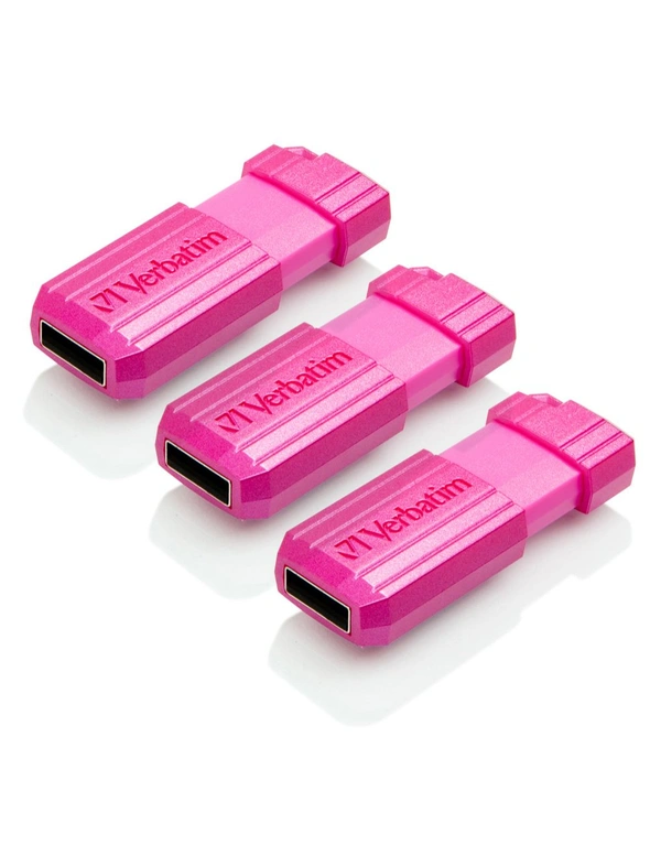 3PK Verbatim Store'n'Go Pinstripe 16GB USB Storage Stick Drive For Laptop/PC Pk, hi-res image number null