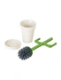 Vigar Cactus Toilet/Bathroom Set Tissue Paper Roll Holder Organiser w/ Brush, hi-res