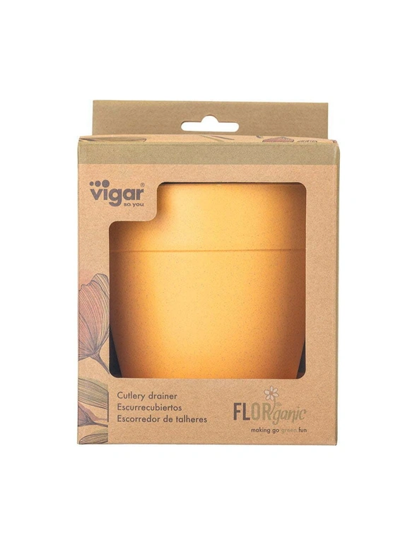 Vigar 26cm Florganic Kitchen Cutlery/Spoon Drainer Organiser Utensil Storage, hi-res image number null
