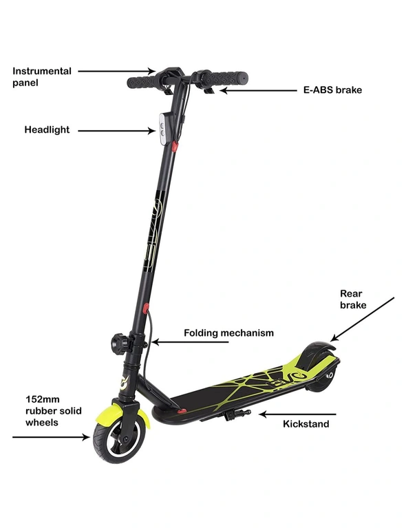 Evo VT3 Lithium Electric E-Scooter Lime Adult Ride-On Toy 14y+ 250W Rechargeable, hi-res image number null