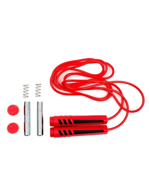 Everlast Cardio/Speedtraining/Gym Weighted Training Fitness Jump Rope 11ft Red, hi-res image number null
