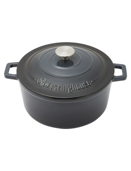 Westinghouse 5L 25cm Round Cast Iron Pot Ombre Grey